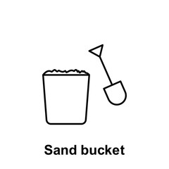 Sand bucket icon. Element of summer holiday icon. Thin line icon for website design and development, app development. Premium icon