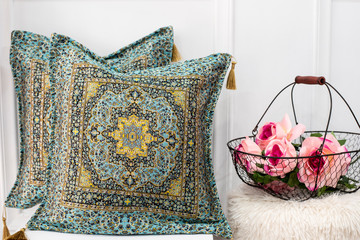 Colorful oriental arabic pillow
