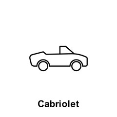 Cabriolet icon. Element of summer holiday icon. Thin line icon for website design and development, app development. Premium icon