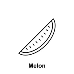 Melon icon. Element of summer holiday icon. Thin line icon for website design and development, app development. Premium icon