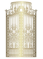 forged iron gate - 258969958