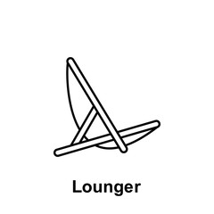 Lounger icon. Element of summer holiday icon. Thin line icon for website design and development, app development. Premium icon