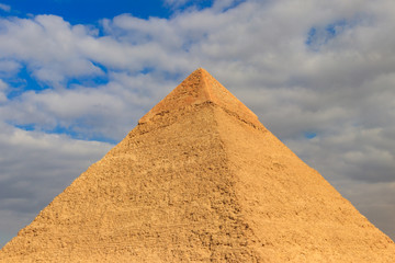 Pyramid of Khafre or of Chephren is the second-tallest and second-largest of the Ancient Egyptian Pyramids of Giza