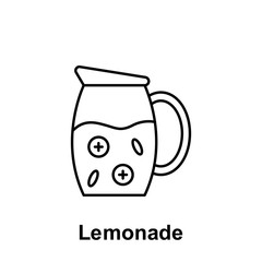 Lemonade icon. Element of summer holiday icon. Thin line icon for website design and development, app development. Premium icon