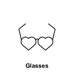 Glasses icon. Element of summer holiday icon. Thin line icon for website design and development, app development. Premium icon