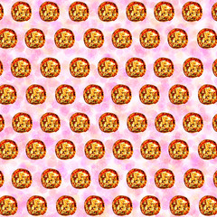 italian pizza pattern, pop food theme texture