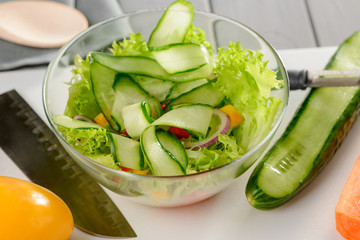 Bowl of vegetable salad