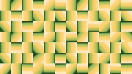 abstract background with the same size squares of green and light yellow
