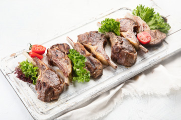 Grilled lamb ribs