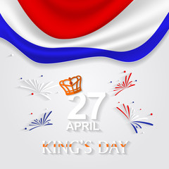 King's Day Celebrate Vector Design - King's Birthday in the Netherlands.