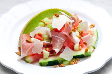 salad with galia melon