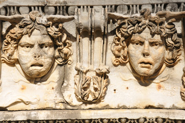 Turkey, Side city. Ancient Greek ruins