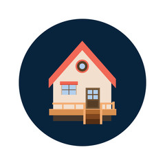 exterior house isolated icon vector illustration design