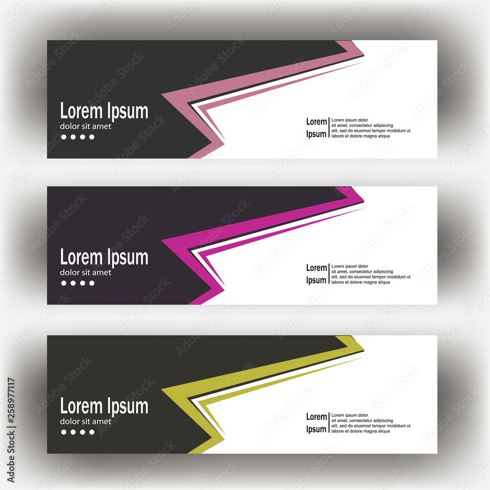Wall mural abstract geometric design banner web template. banner web design vector template