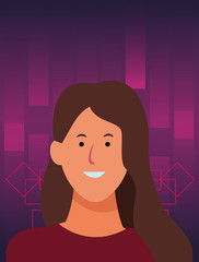 woman portrait cartoon avatar