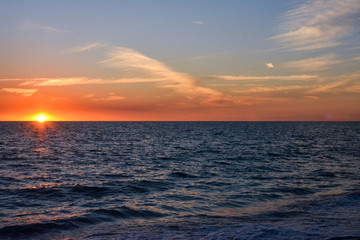 Naklejka na ściany i meble Gulf of Mexico sunset on Manasota Key Florida