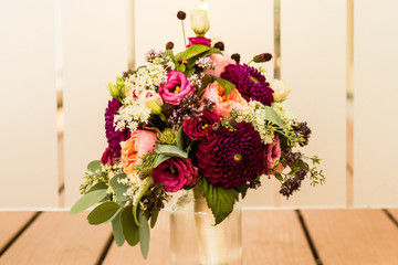 bridal bouquet the day of the wedding