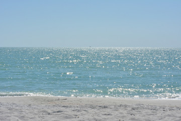 Longboat Key beach on the tropical Florida Gulf Coast