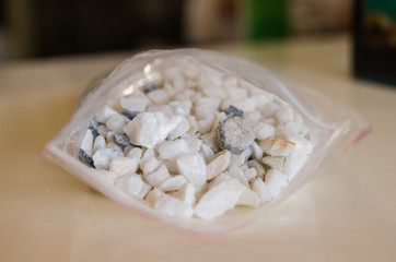 white little stones texture background 