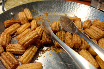 Churros in Silver Pan