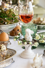 table with festive Easter decoration