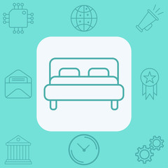 Bed vector icon sign symbol