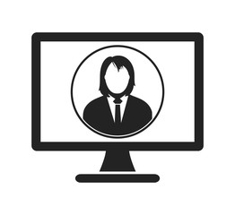 Online business Service Icon. Flat style vector EPS.