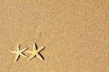Starfish On A Beach Sand. Holiday Concept