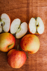 apples in brown place