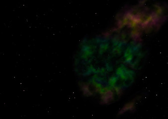 Small part of an infinite star field. 3D rendering