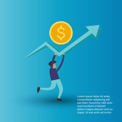 Investment concept flat style vector. Modern Flat design people and Business concept for Investment, easy to use and highly customizable