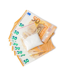 Packet with narcotic and money