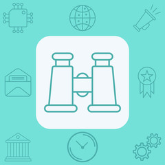 Binoculars vector icon sign symbol