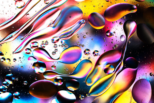 Abstract liquid background. Colorful textured bubbles 