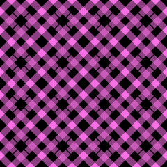 Pink and Black lumberjack plaid seamless pattern, vector illustration eps10
