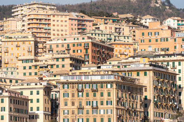 Fototapeta na wymiar panoramic view of the city of Genoa