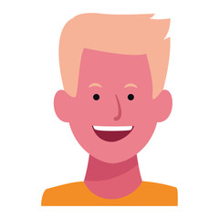 Boy smiling face cartoon