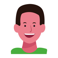 Boy smiling face cartoon