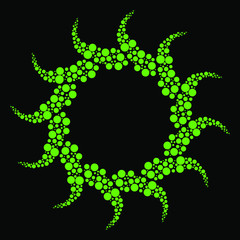 Abstract creative sun logo design element