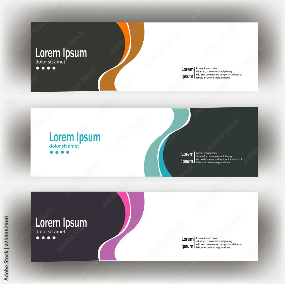Poster abstract geometric design banner web template. banner web design vector template