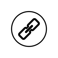 Link icon vector. Hyperlink chain symbol