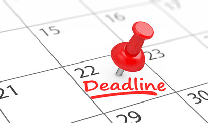 Business Deadline Calendar Concept