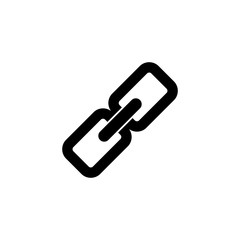 Link icon vector. Hyperlink chain symbol