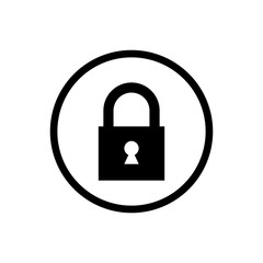 Lock icon. Encryption icon. Security symbol for web design