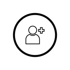 people icon. person icon. User Icon in trendy flat style isolated on grey background.