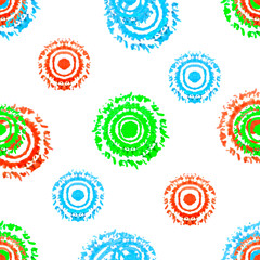 Multicolored Circles Shapes Seamless Pattern