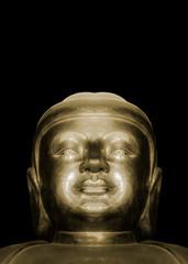 Fototapeta na wymiar Buddha Sculpture, Jingan Temple, Shanghai, China