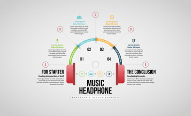 Music Headphone Infographic