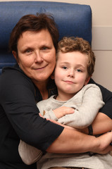 grandmother with child