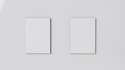 2 set of blank frames on wall